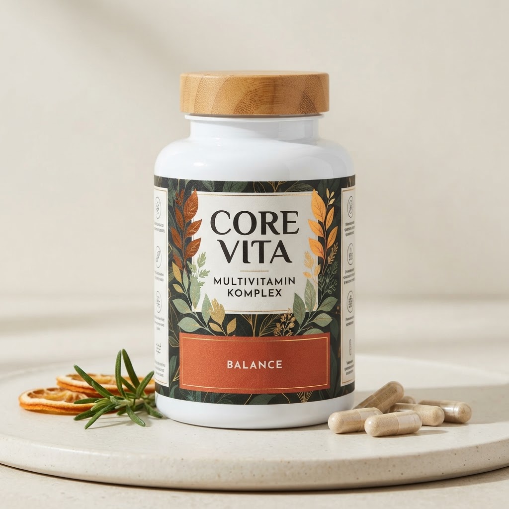 Core Vita Multivitamin Komplex verpakking met ingrediënten